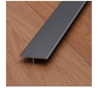 Door Strip Threshold Transition Strip Black Alloy T Molding Floor Transition Strip, Self-Adhesive Doorway Floor Gap Cover, Wood to Tile, Vinyl to Wood, Carpet to Tile