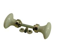 DOOR TOOLS Bouton de Porte Double Ovale pour Porte intérieure Porcelaine de Limoges Blanc