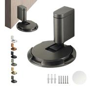 Door Wedge Stopper, Door Stop Floor, Magnetic Door Stop, Mechanical Floor Door Stopper, Heavy Door Holder, No Drilling, Height-Adjustable, Invisible for Bottom of Door (D)