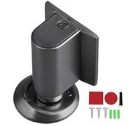 Door Wedge Stopper, Magnetic Doors Stopper for Bottom of Doors, No Drill Invisible Doorstops for Inside, Heavy Duty Magnetic Door Catch Holder to Keep Open (Grey)