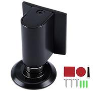 Door Wedge Stopper, Magnetic Doors Stopper for Bottom of Doors, No Drill Invisible Doorstops for Inside, Heavy Duty Magnetic Door Catch Holder to Keep Open (Black)
