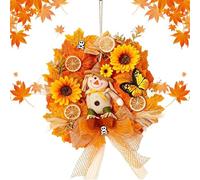 Door Wreath for Fall Thanksgiving Rustic Accent Centerpiece