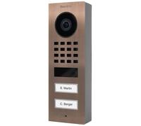 DoorBird D1102V Aufputz Interphone vidéo IP Wi-Fi, Ethernet Station extérieure acier inoxydable V2A (brossé), Bronze