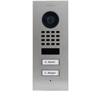 DoorBird D1102V Unterputz Interphone vidéo IP Wi-Fi, Ethernet Station extérieure acier inoxydable V4A (brossé) G