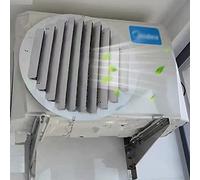 Doorhighpeak Déflecteur de climatiseur en Acier Inoxydable pour unités extérieures, écran de clôture de Protection de climatiseur Moderne, Couvercle de Guide d'air