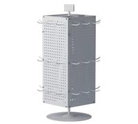 Doorhighpeak Support d'affichage perforé au détail avec 40 Crochets, Support d'affichage Rotatif à 360 °, Rack Artisanal, Stand exposant en Bijoux de Porte-Creux en métal