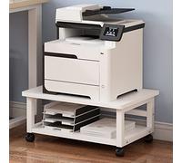 Doorhighpeak Support de Machine sous Le Bureau Chariot d'étagère pour imprimante Mobile, Support de Table pour imprimante à roulettes avec Roues pivotantes, étagères de Rangement polyvalentes
