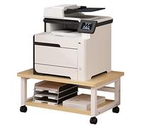 Doorhighpeak Support de Machine sous Le Bureau Chariot d'étagère pour imprimante Mobile, Support de Table pour imprimante à roulettes avec Roues pivotantes, étagères de Rangement polyvalentes