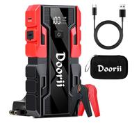 Doorii 001B Booster Batterie Voiture Démarreur de Batterie 4000A 12V Jump Starter Démarreur de Batterie de Voiture Portable, avec Lampe LED,Port de QC3.0 pour Voiture, SUV, Moto, Quad