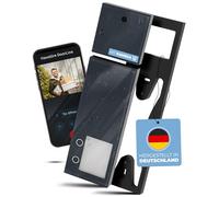 DoorLine Sonnette vidéo avec caméra sans Fil [Compatible avec Fritz!Box + contrôle de l'application] Anthracite, fabriquée en Allemagne | Interphone avec Ouverture de Porte | Sonnette vidéo sans Fil