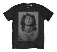 Rock Off Trade T-shirt The Doors L Noir Unisexe Boyfriend Jim Beads Import
