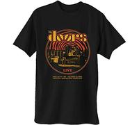 Doors - the - T-Shirt # M Black Unisex # 68 Retro Circle [Import]