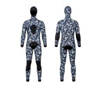 doorslay Combinaison de Plongée en Néoprène de 3 Mm D'épaisseur, Combinaison Plongée Complète à Capuche, étanche au Froid, pour la Pêche sous-Marine, Le Surf, pour Hommes, Automne (L)