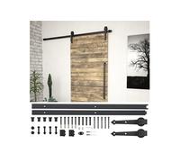 vidaXL Kit de quincaillerie de porte coulissante 183 cm Acier Noir