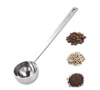 Doosu Cuillère doseuse à café en acier inoxydable 18/8, 21,8 cm, manche extra long, pour grains de café moulus, expresso, protéines en poudre, thé (30ml, Argenté)