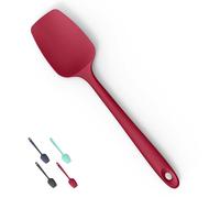 Doosu Cuillère-Spatule Cuisine Silicone, Résistante à 315°C, 28.9cm, Rouge | Racloir ustensile professionnel, souple caoutchouc fine, sans BPA, ne raye pas, antiadhésif pour cuisson poêle mélange œufs