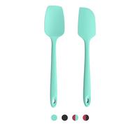 Doosu Ensemble de 2 Spatules en silicone :Ustensiles de cuisine en caoutchouc résistant à la chaleur jusqu'à 315 °C de qualité alimentaire sans BPA pour mélanger,gratter,cuire,remuer (Aqua Sky)