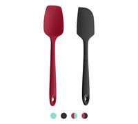 Doosu Ensemble de 2 Spatules en silicone :Ustensiles de cuisine en caoutchouc résistant à la chaleur jusqu'à 315 °C de qualité alimentaire sans BPA pour mélanger,gratter,remuer et servir (Multi-1)