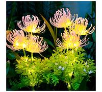 DooYard Lampes solaires de jardin avec fleurs et tiges lumineuses, panneau solaire amélioré, lumières d'extérieur pour décoration de jardin, décoration de cour et cadeau pour mère (4)