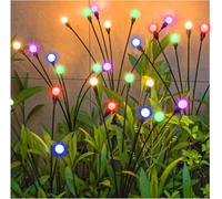 DooYard Lot de 4 lampes solaires de jardin en forme d'étoile - Se balancent lorsque le vent souffle - Lampes solaires décoratives d'extérieur - Lumière RVB à changement de couleur pour cour, patio