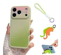Dopamine Phone Case, Summer Vibe Dopamine Color Block Phone Case for iPhone 17/16/15/14 Pro Max, Color Pop Phone Cases with Cute Lanyards and Stands (B-06,for iPhone15)
