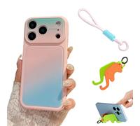 Dopamine Phone Case, Summer Vibe Dopamine Color Block Phone Case for iPhone 17/16/15/14 Pro Max, Color Pop Phone Cases with Cute Lanyards and Stands (B-03,for iPhone17)