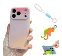 Dopamine Phone Case, Summer Vibe Dopamine Color Block Phone Case for iPhone 17/16/15/14 Pro Max, Color Pop Phone Cases with Cute Lanyards and Stands (B-04,for iPhone17 Pro)