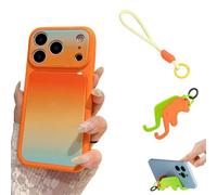 Dopamine Phone Case, Summer Vibe Dopamine Color Block Phone Case for iPhone 17/16/15/14 Pro Max, Color Pop Phone Cases with Cute Lanyards and Stands (B-08,for iPhone14)
