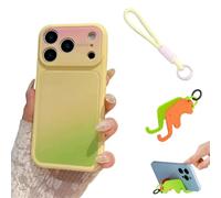 Dopamine Phone Case, Summer Vibe Dopamine Color Block Phone Case for iPhone 17/16/15/14 Pro Max, Color Pop Phone Cases with Cute Lanyards and Stands (B-07,for iPhone15 ProMax)