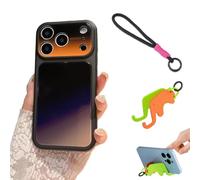 Dopamine Phone Case, Summer Vibe Dopamine Color Block Phone Case for iPhone 17/16/15/14 Pro Max, Color Pop Phone Cases with Cute Lanyards and Stands (B-02,for iPhone17 Pro)
