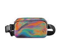 Dopamine Sac à bandoulière tendance pour homme et femme Grande capacité avec sangle réglable pour l'entraînement, la course à pied, la randonnée, Abstraction de couleur dopamine, 1 size