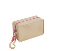 Dopamine Voyage Silicone Étanchéité Trousse de Maquillage avec Porte Clef Tressé et Fermetures Éclair/Femme Lass/Miroir/Vernis à Ongles/Rouge à Lèvres/Écouteurs/Sac à Main