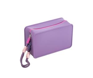 Dopamine Voyage Silicone Étanchéité Trousse de Maquillage avec Porte Clef Tressé et Fermetures Éclair/Femme Lass/Miroir/Vernis à Ongles/Rouge à Lèvres/Écouteurs/Sac à Main