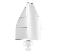 DOPBENT Générateur éolien vertical 100 W blanc, 12 V avec 2 pales de rotor, éolienne efficace pour la maison, le jardin, le bateau, le camping, l'alimentation de secours et les applications hors