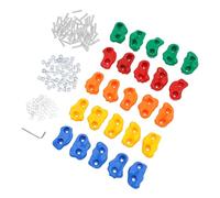 DOPBENT Lot de 25 pierres d'escalade en plein air pour enfants - Charge maximale : 100 kg - Mur d'escalade pour enfants - Tour de jeu