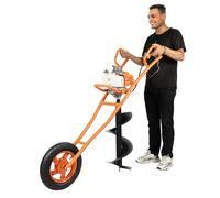 DOPBENT Tarière à essence, 63 cc, 2,2 kW, avec foret de 30 cm, 2 temps, à monocycle, pour poteaux de clôture, plantation d'arbres, économie de carburant, 8800 tr/min