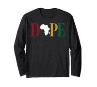 Dope Africa Map Juneteenth Black Pride Celebration Manche Longue