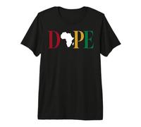 Dope Africa Map Juneteenth Black Pride Celebration T-Shirt Haut de Gamme