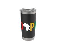 Dope Africa Map Juneteenth Pan African Pride Gobelet isotherme en acier inoxydable double paroi