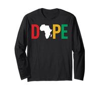Dope Africa Map Juneteenth Pan African Pride Manche Longue