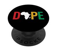 Dope Africa Map Juneteenth Pan African Pride PopSockets PopGrip Adhésif