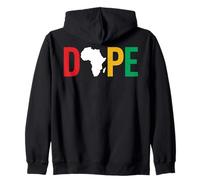 Dope Africa Map Juneteenth Pan African Pride Sweat à Capuche