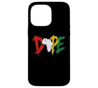 Dope Africa Map Pan African Colors Juneteenth Coque pour iPhone 14 Pro Max