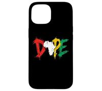 Dope Africa Map Pan African Colors Juneteenth Coque pour iPhone 15