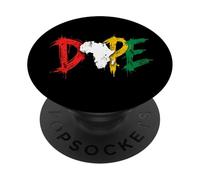 Dope Africa Map Pan African Colors Juneteenth PopSockets PopGrip Adhésif