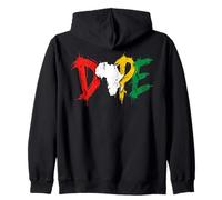 Dope Africa Map Pan African Colors Juneteenth Sweat à Capuche
