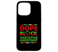 Dope Black, Assistante de Direction, fière d'être Une Professionnelle Noire Coque pour iPhone 15 Pro Max