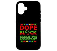 Dope Black, Assistante de Direction, fière d'être Une Professionnelle Noire Coque pour iPhone 16