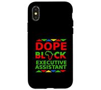 Dope Black, Assistante de Direction, fière d'être Une Professionnelle Noire Coque pour iPhone X/XS