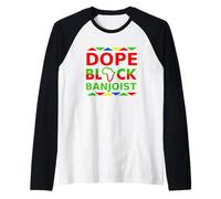 Dope Black Banjoist Banjoist Afro-Américain Banjo Player Musicien Manche Raglan